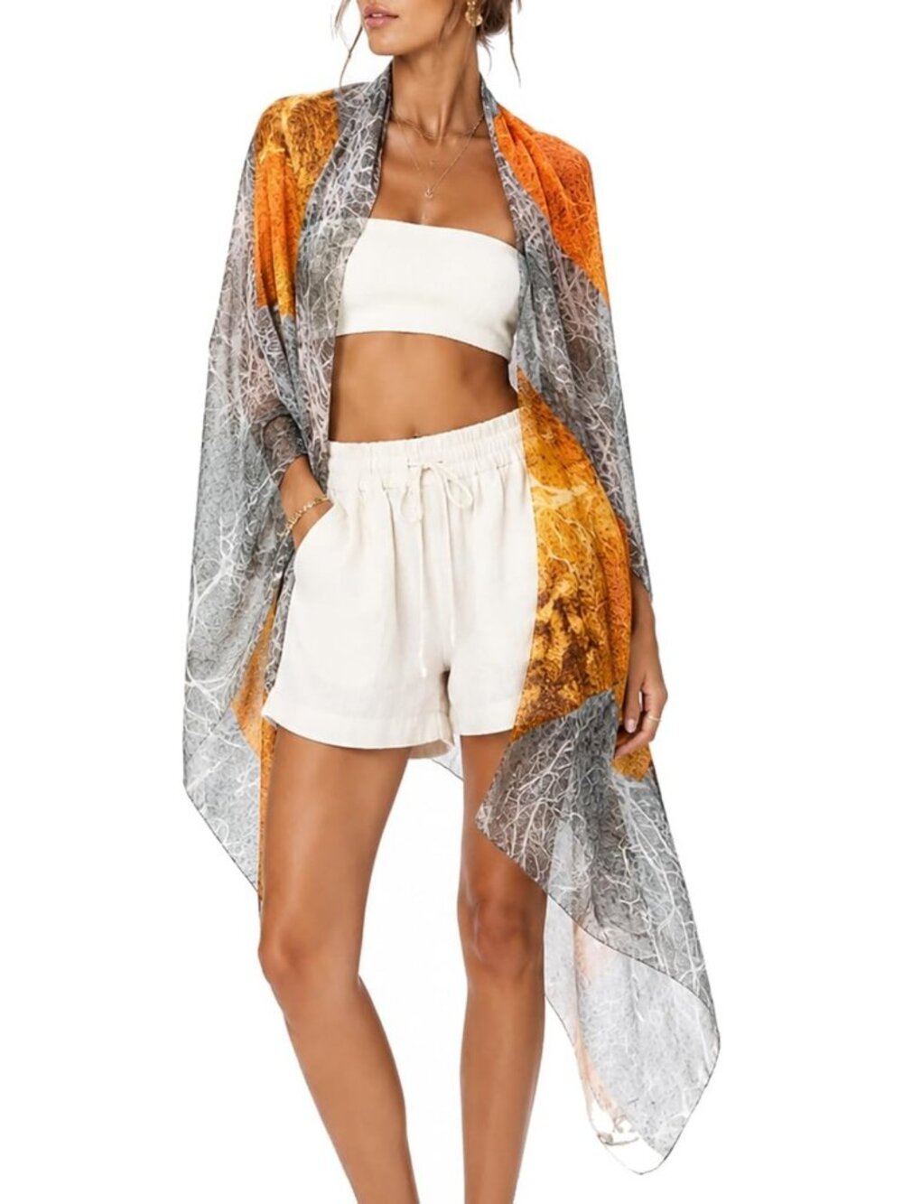 Extra Large 100% Mulberry Silk Scarf Shawl Wrap for Women - Luxurious Fashion
